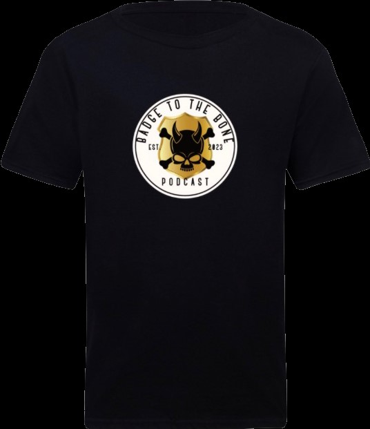 Badge To The Bone black t-shirt